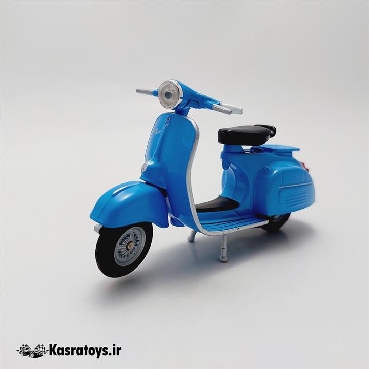 ماکت موتور سیکلت وسپا 150 سی سی (vespa 150 cc)به رنگ آبی برند ویلی (welly)